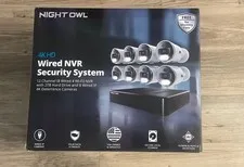 Night Owl - 12-Channel, 8-Camera Indoor/Outdoor Wired IP 4K 2TB NVR Security ..