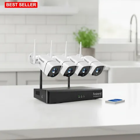 Security Camera System 1080p 8-Channel Wireless Night Vision Human Detection ...