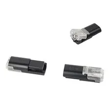 20Pcs LED Wire Connectors, 2 Pin Universal Compact 20 Pcs, Black-D2 