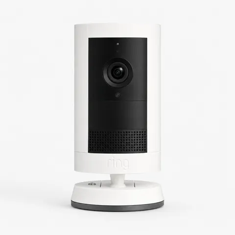 Ring Outdoor Cam Plus Battery, Retinal 2K Security Camera - White