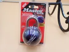 Master Lock Sphero Combination Smooth Spin Padlock 2076DAST Dk Purple + Keys New