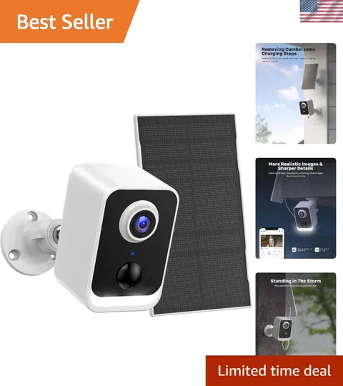 Advanced Wireless Security Camera with Floodlight & AI Motion Detection System
