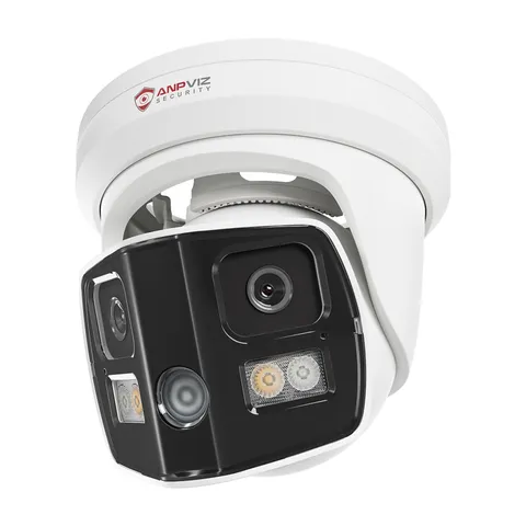 Anpviz 4K Dual Lens PoE IP Camera 180° Panoramic Outdoor Smart Dual Light Metal