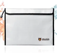 Fireproof Document Bag 15x11 Inch Waterproof Money Bag Organizer For Valuables