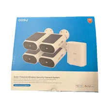 AOSU SolarCam P1SE System Solar Wireless IP, 4 Cameras, Alexa/Google