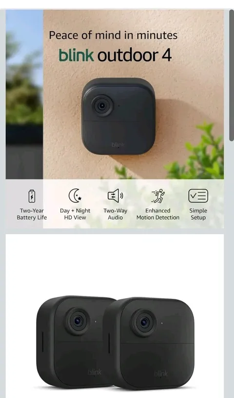 Blink Outdoor 4 Wireless newest model 2 Security Camera System - Ama Referbished