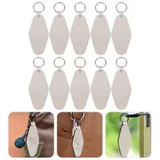 10 Sets Sublimation Keychain Blanks Heat Transfer White DIY