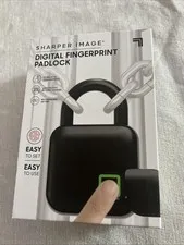Sharper Image  DIGITAL FINGERPRINT PADLOCK, Black - Brand New, Free Shipping