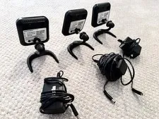 Lot of 3 ADT Black indoor wireless day/night cameras c8025b-ADT