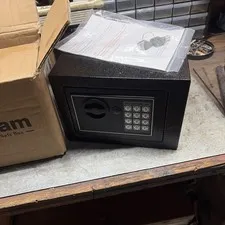 Black Intelligent Electronic Safe 8" x 7" x 10" New