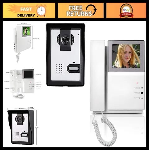 4.3" Video Doorbell Intercom System with Monitor, Smart Door Phone, Home Securit