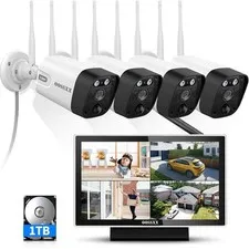 (2026 Update) 5MP Wireless Security Camera System with 10" Monitor, 10CH NVR ...