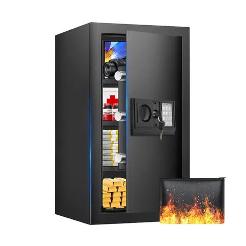 23.62 inches Tall Safe Box, 4.4 Cuft Home Safe with Fireproof Waterproof Bag,...