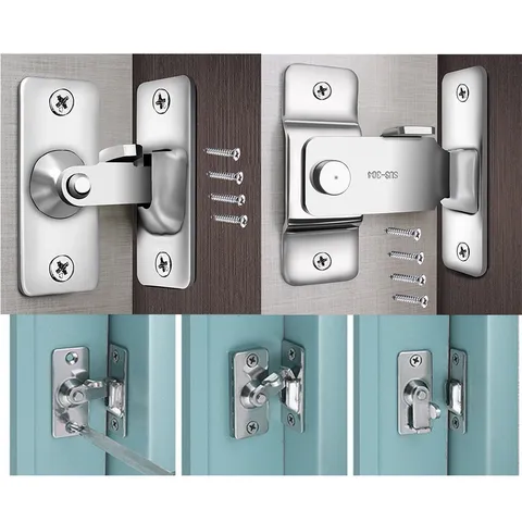 Mini Stainless Steel 90 Degree Right Angle Buckle Hook Lock Bolt For Door Latch