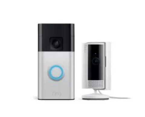 Battery Doorbell & Indoor Cam Wi-Fi Security Pre Owned Excellent Condition