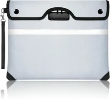 6200°F Fireproof Document Bag with Lock, 15X 11.8 Inch Fire Proof Bag for Docume