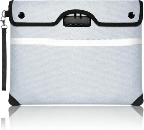 6200°F Fireproof Document Bag with Lock, 15X 11.8 Inch Fire Proof Bag for Docume
