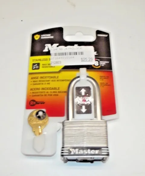 Master Lock Padlock Laminated Stainless Steel Lock, 1-3/4 in. Wide, 1SSKADLF t71