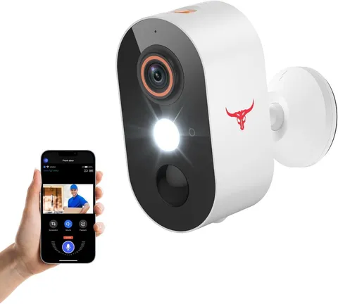 1080p Wireless Security Camera with AI Human Detection, Night Vision, 2-Way Talk