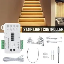 DC 12~ 24V Wiring Motion Sensor LED Strip Light Stair Controller Steps Staircase