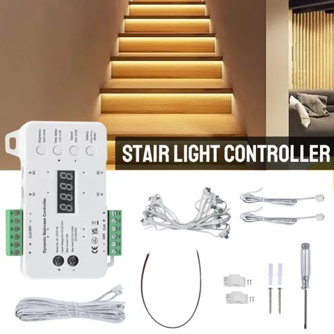 DC 12~ 24V Wiring Motion Sensor LED Strip Light Stair Controller Steps Staircase