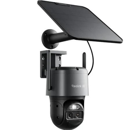 REOLINK 4K Dual Lens Solar Trackmix, PTZ with Auto Tracking, 8X Hybrid Zoom