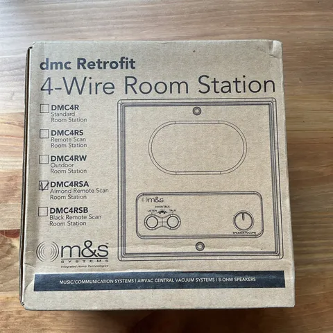 M&S DMC4RSA Retrofit Indoor 4 Wire Remote Scan Room Station Almond Intercom