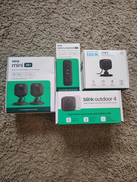 Blink Home Security System - Doorbell, Outdoor 4, Blink Mini 2K+, Blink Doorbell