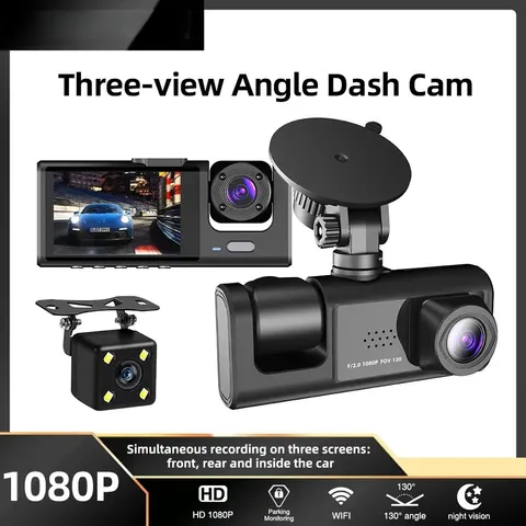 Camara Dash HD De Grabadora Para Auto Carro Coche Con Delantero/Trasero/Interior