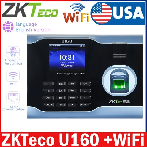 ZkTeco U160 WiFi TCP/IP Fingerprint Time Attendance Time Clock Time Recorder USA