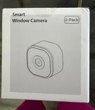 Smart Window Camera 2-Pack Indoor Wi-Fi IP/Network Surveillance Camera White
