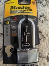 Master Lock Magnum U Lock 2.5 inch x 15/15 inch One Lock Two keys M5XKADLJ