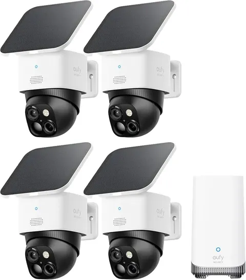 S340 4 Pack + S380 eufy Security SoloCam S340 Solar Wireless Camera 4-Cam Kit