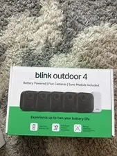 Blink Outdoor 4 (4th Gen) Battery Powered System w/ Sync module 5 camera System