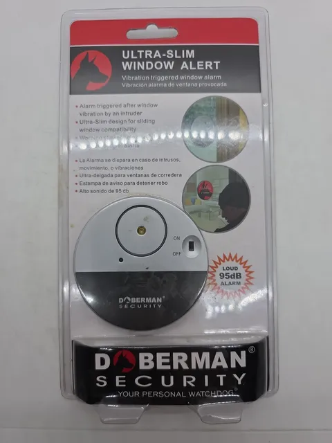Doberman Security Ultra-Slim Window Alert SE-0106 Home Alarm  Loud 95 Decibel