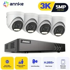 ANNKE 8CH DVR 5MP Audio Security Camera System AI Detection Color Night H.265+
