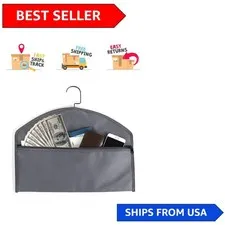 Waterproof and Fireproof Hanger Safe with Inner Pocket - Ideal for Travel & Home