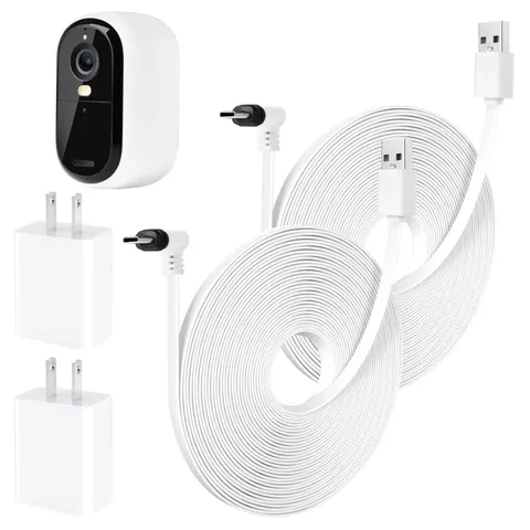 2Pack 25FT Power Cable For Arlo Essential 2K Outdoor Security Camera (2nd Gen.)