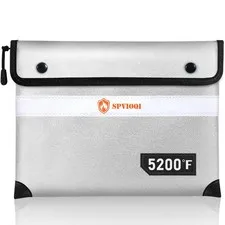 Upgraded 5200°F Fireproof Document Bag with Heat Insulated, Water Fire Proof ...