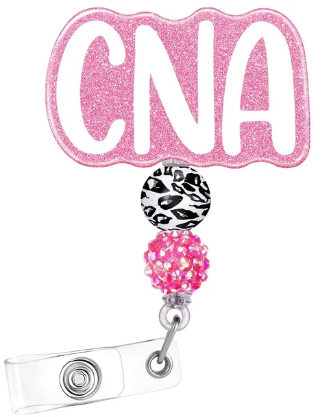 Plifal CNA Badge Reel Holder Retractable with ID Clip for Nurse Nursing Name ...