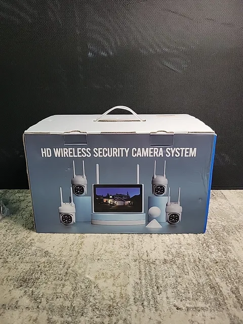 Wireless Security Camera System with Monitor Outdoor 4 WiFi Cameras Home LCD NVR