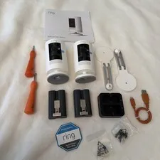 Lot of 2 Ring Stick Up Cam 5UM7E5 3rd Gen In/Outdoor Battery Security Camera