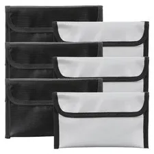 6 Pack Small Fireproof Bag 8 x 5 Inch Fireproof Money Waterproof Pouch Docume