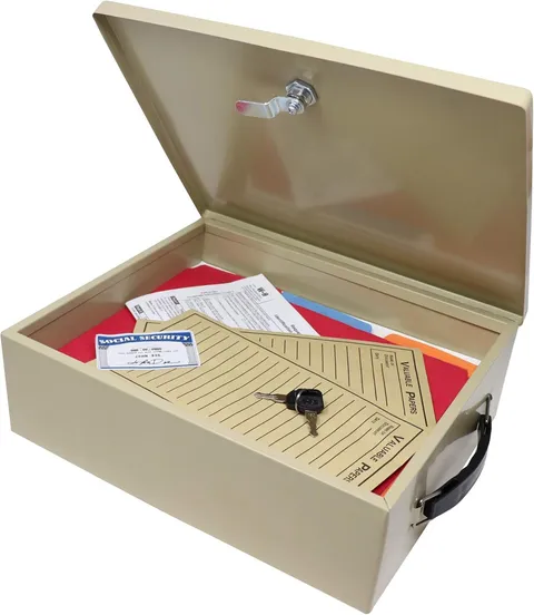 Fire-Retardant Security Box with Keyed Lock