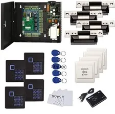 MENGQI-CONTROL 4 Doors Complete TCP/IP PIN Code RFID Card/Fob Access Control ...