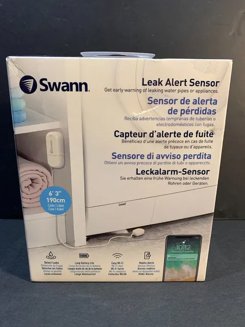 Swann Leak Alert Sensor - White - Detect AC Leaks w/Mobile Alert - New Sealed