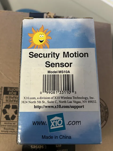 NEW X10 Module MS10A, Wireless Motion Sensor - Detector