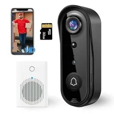 2K Video Doorbell Camera Wireless with Full-Body View & AI Detection - Night Vis