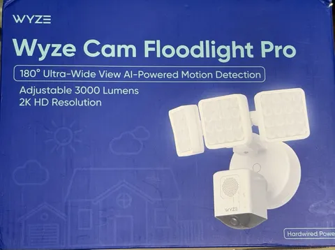 New - Wyze Floodlight Cam Pro 2K Color Night Vision 180 Degree View
