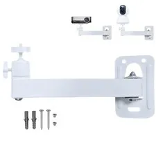 Foldable Projector Wall Mount White Aluminum Alloy Rotatable 1/4 Screw